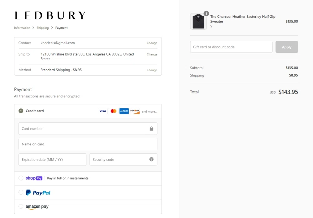 Does Ledbury take debit cards? — Knoji