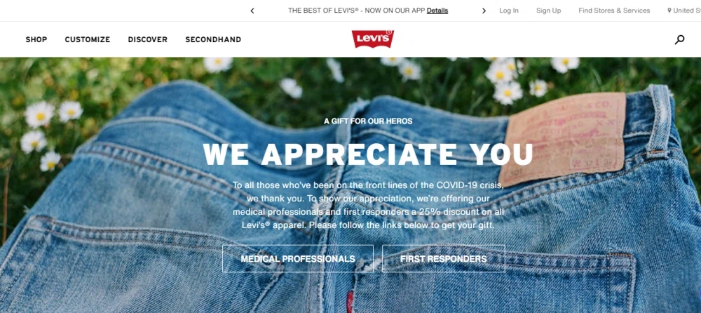 levis discounts