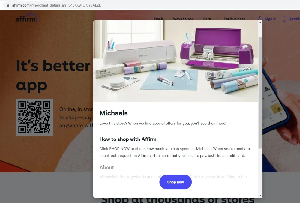 Michaels Adding Affirm Payments Online, In Store