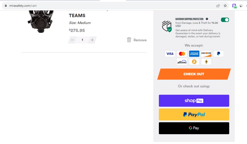 Does MIRA Safety take debit cards? — Knoji