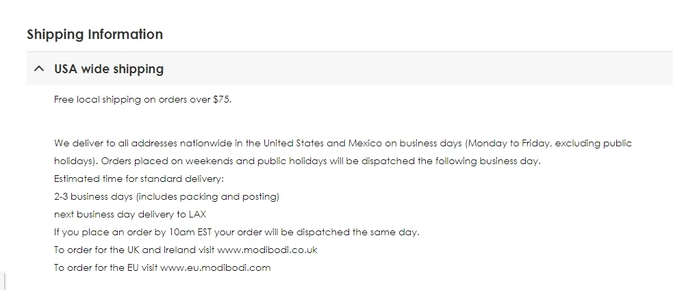 Does Modibodi offer free shipping? — Knoji