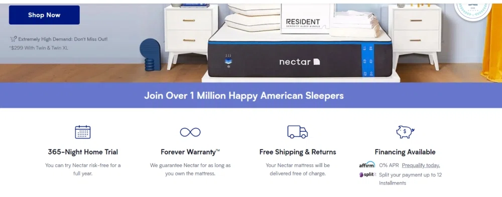 nectar sleep shipping