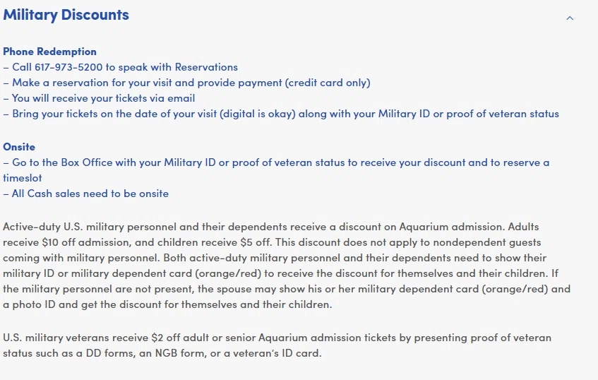 New England Aquarium military discount? — Knoji