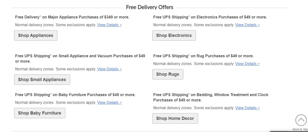 Does Nebraska Furniture Mart Offer Site Wide Free Shipping Knoji