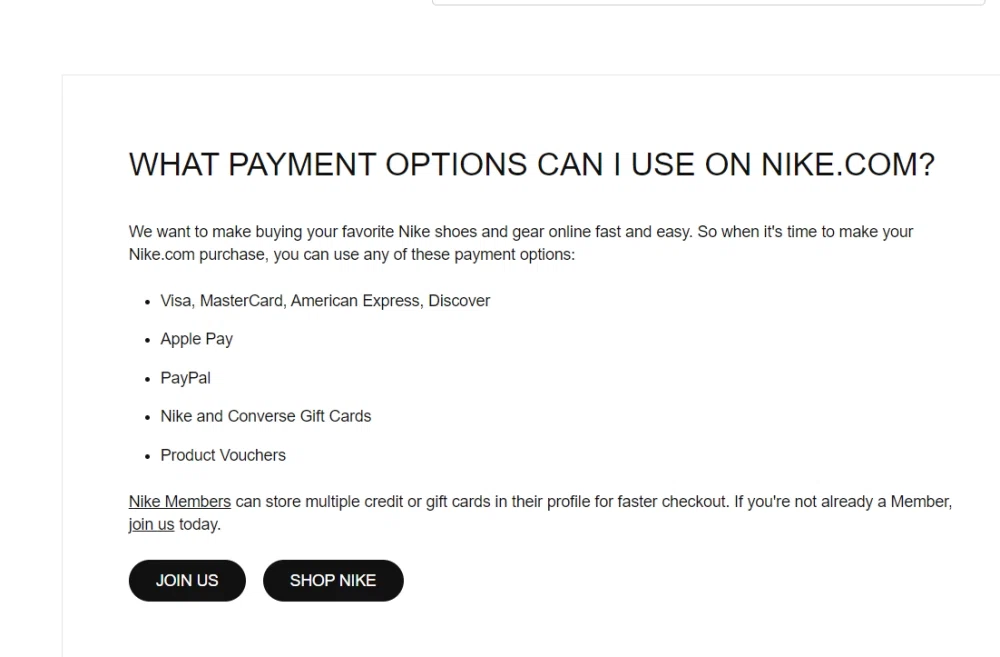 nike apple pay discount