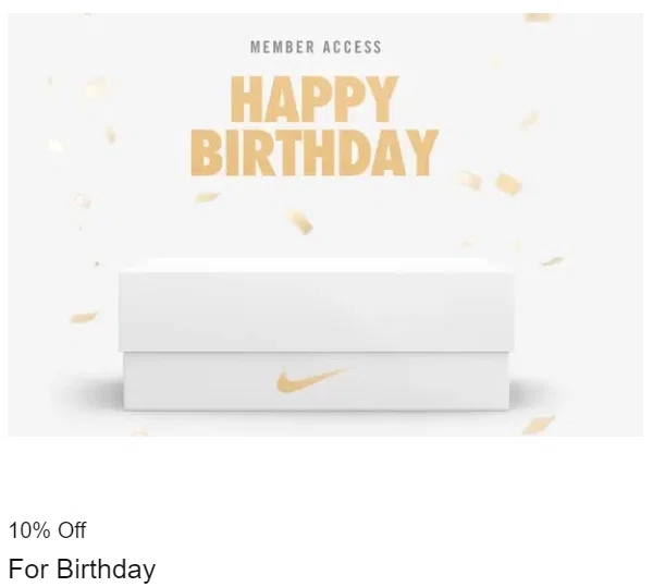importar Quedar asombrado pulgar Does Nike give birthday discounts? — Knoji
