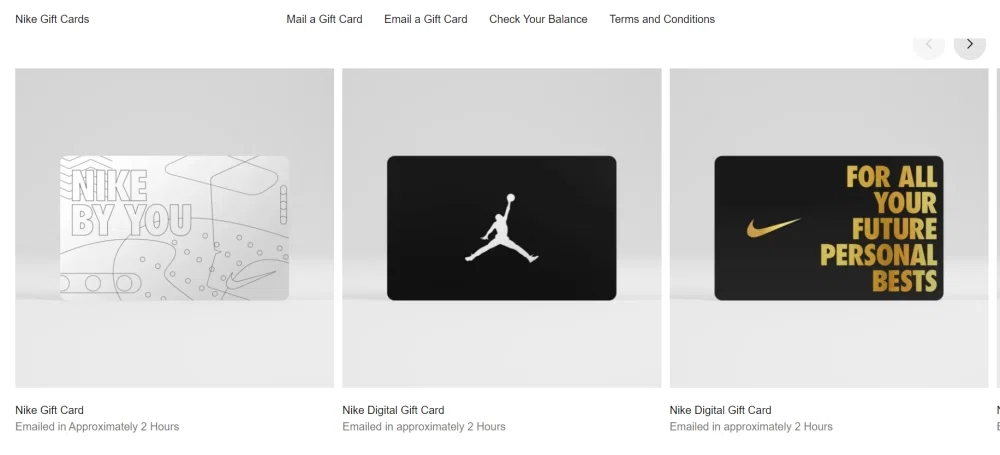 Nike gift 2025 card paypal