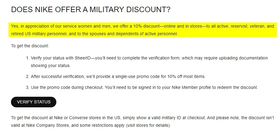 táctica Estar satisfecho En cualquier momento Nike Factory Store military discount? — Knoji