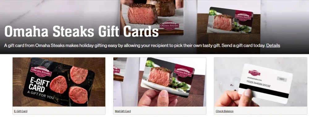 Omaha Steaks Gift Card Balance Check