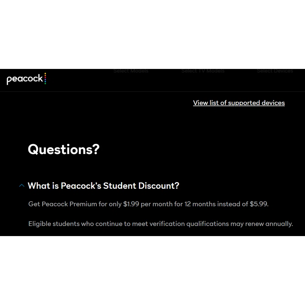 Student Discount: Get Peacock Premium for $1.99