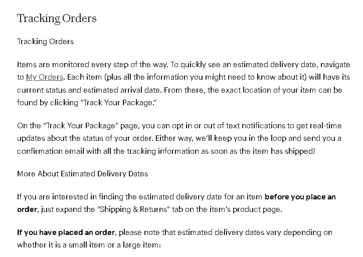 Perigold track order? — Knoji