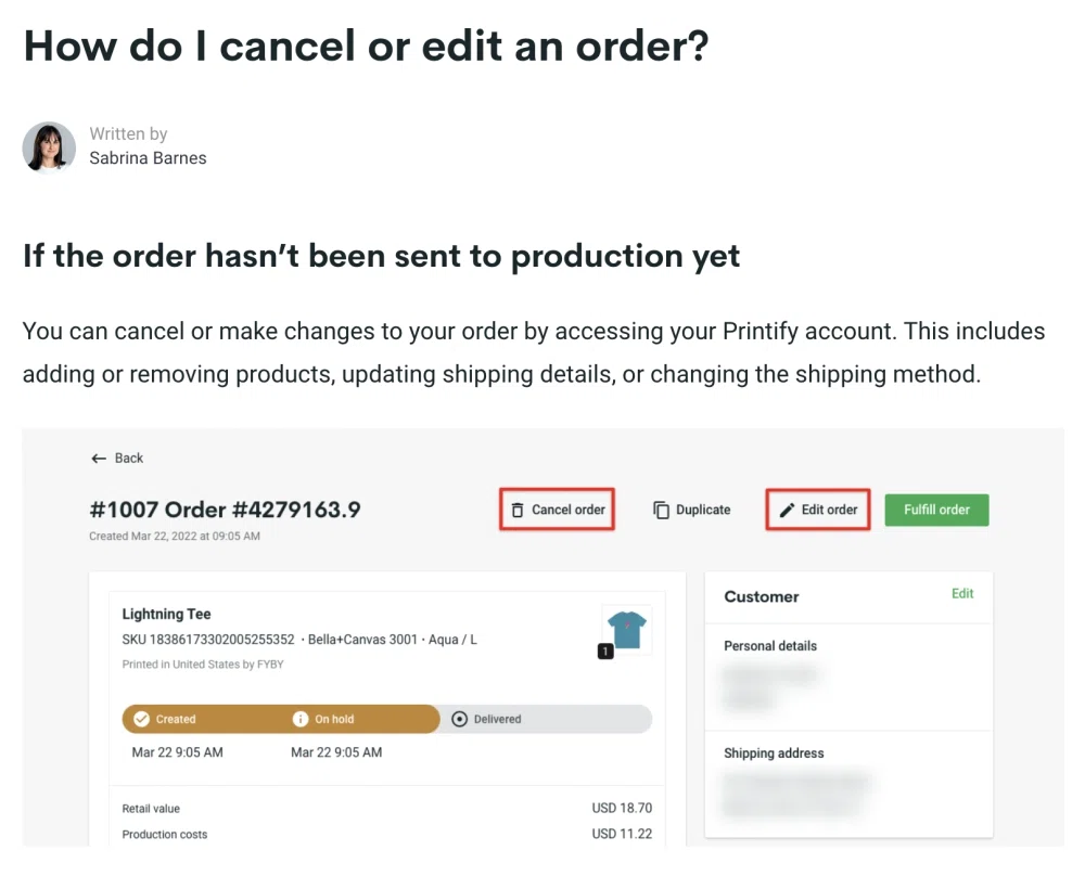 Printify order changes? How do I cancel my order after placing it? — Knoji