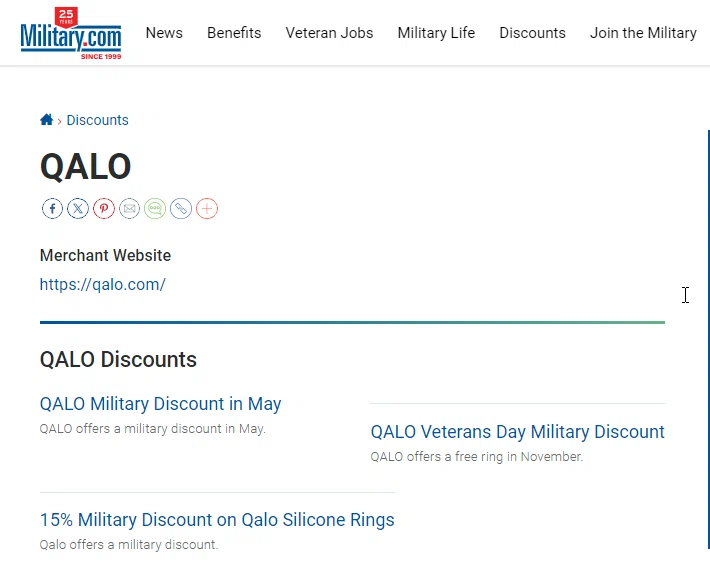 Does Qalo offer a military discount? — Knoji