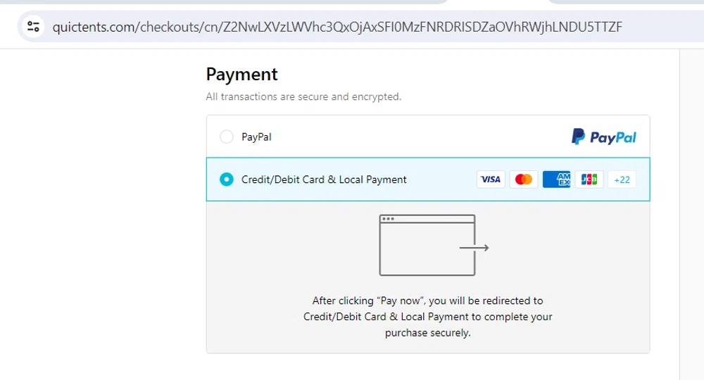Does Quictent offer Shopify Installment payments? — Knoji