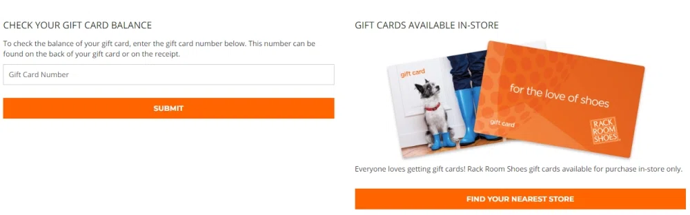 Check Gift Card Balance, Online Store