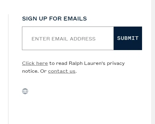 Does Ralph Lauren send you a coupon code when you subscribe to their  newsletter? — Knoji