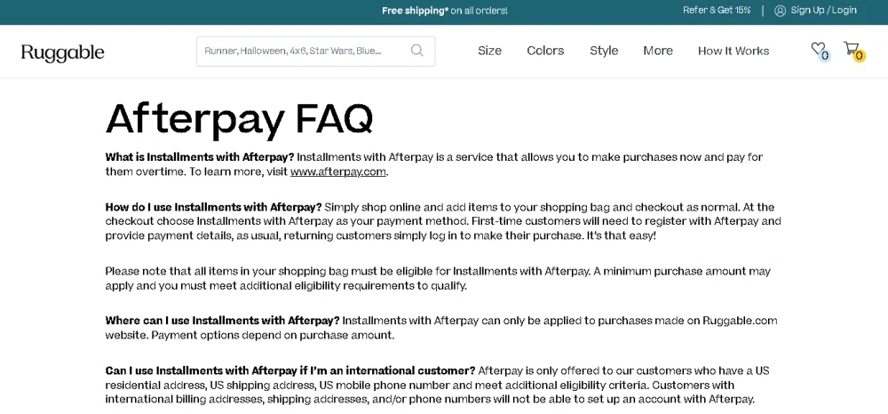 Afterpay Klarna & Paypal Tracker Printable Online Shopping 