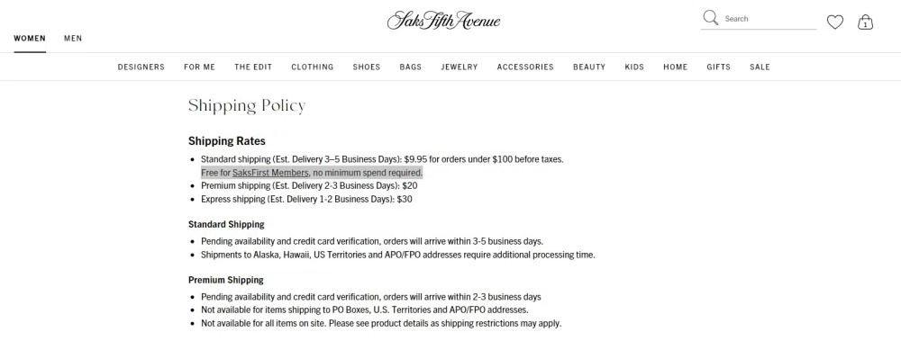 does-saks-fifth-avenue-offer-free-shipping-knoji