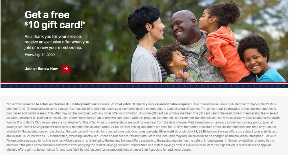 Does Sam's Club offer a military discount? — Knoji