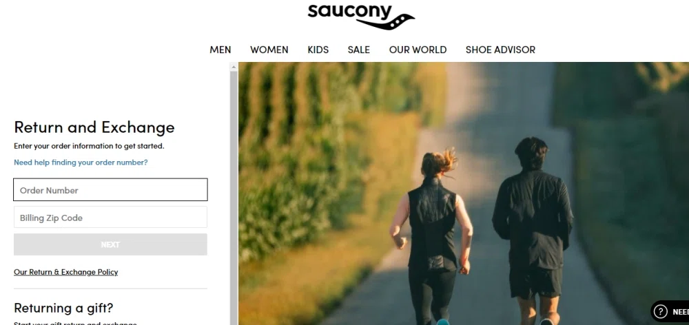 What is Saucony's returns and exchanges 