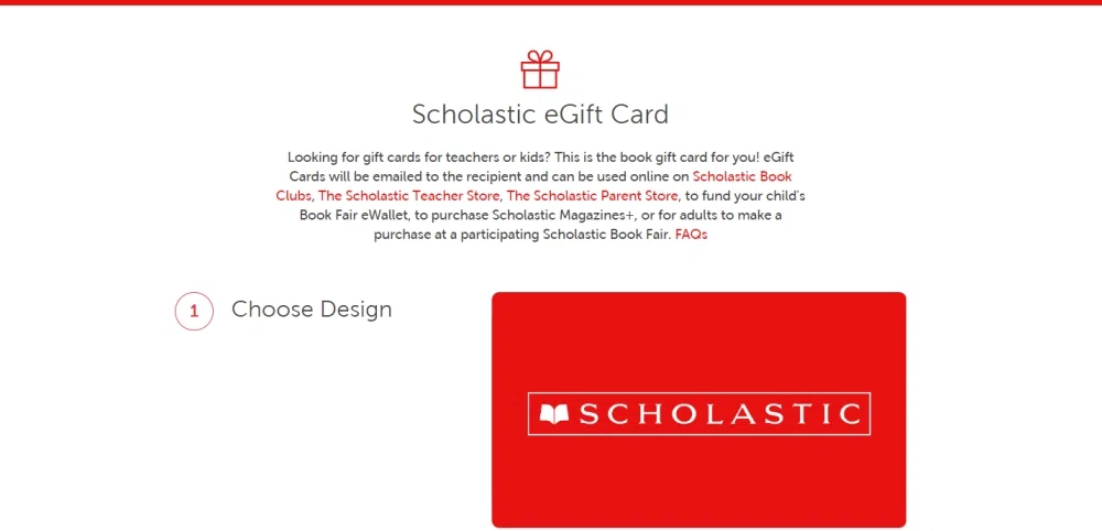 Scholastic eGift Cards, Teacher Gifts