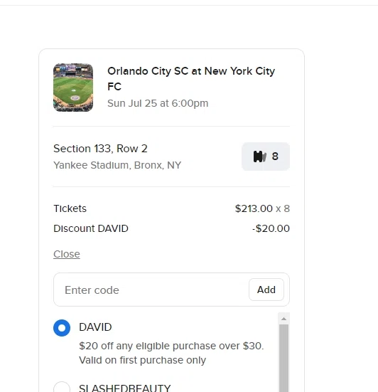 Does Seatgeek Support Stacking