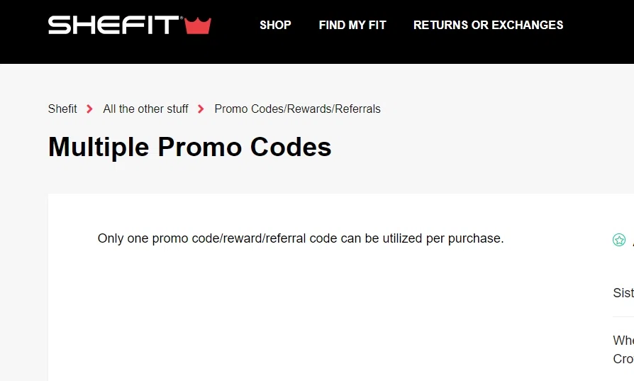 Shefit coupon on sale