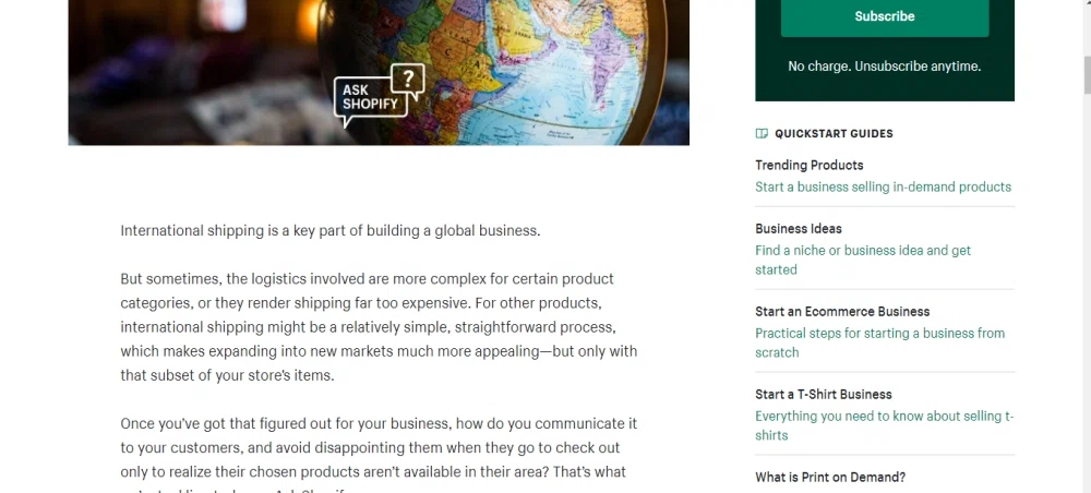 Does Shopify Ship Internationally Knoji