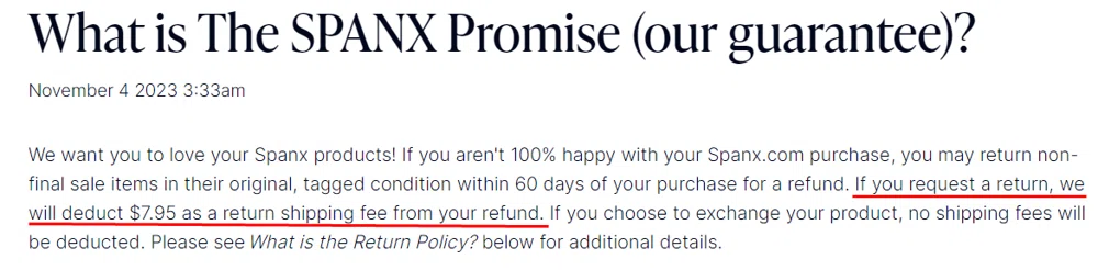 Return and Exchange Policy & Instructions – Spanx