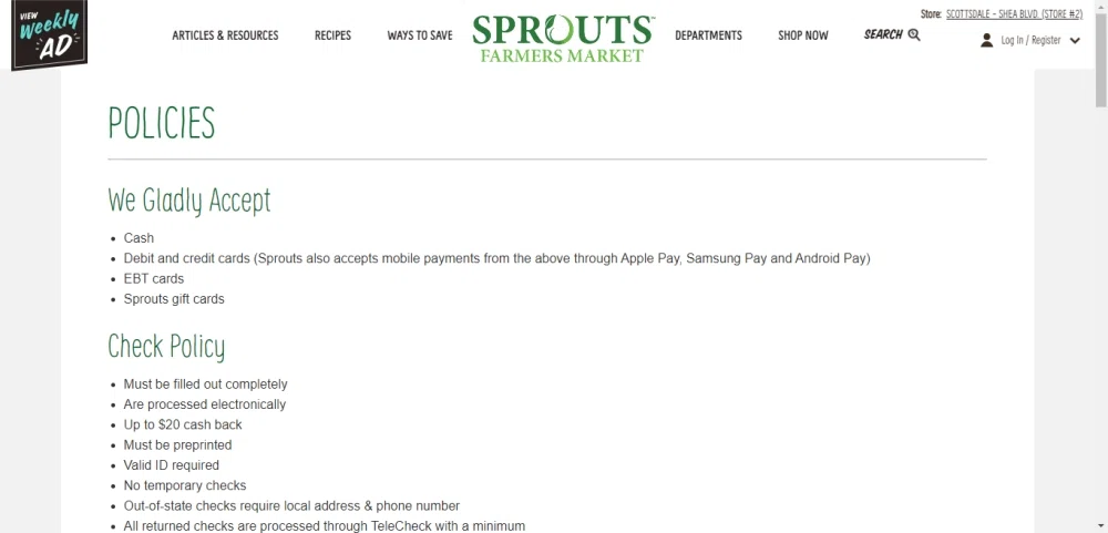 Does Sprouts Farmers Market Accept Apple Pay Knoji