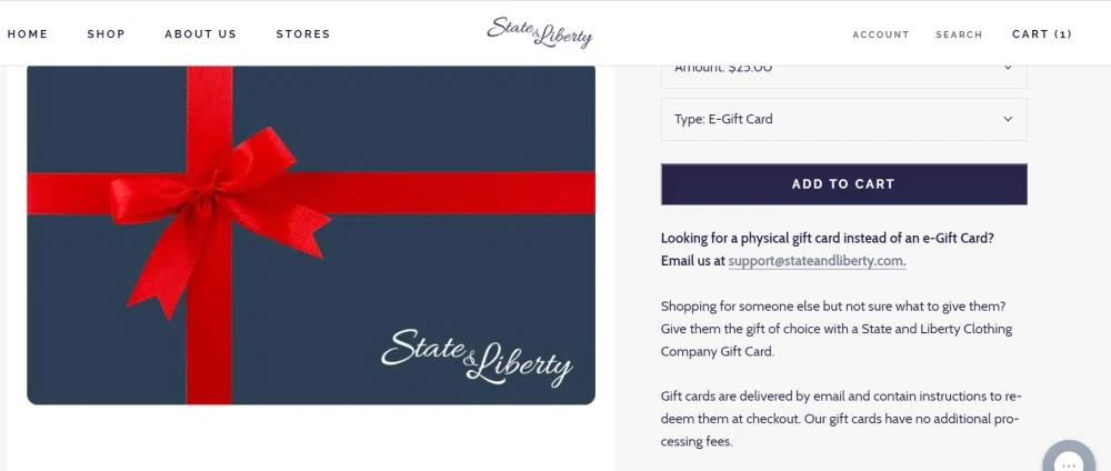 Liberty Liberty E-Gift Card