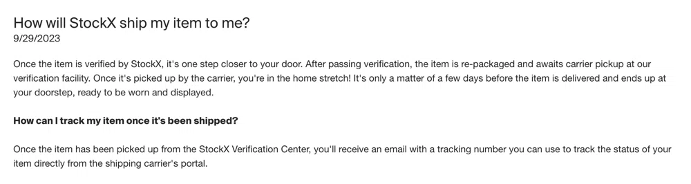 Verification - StockX