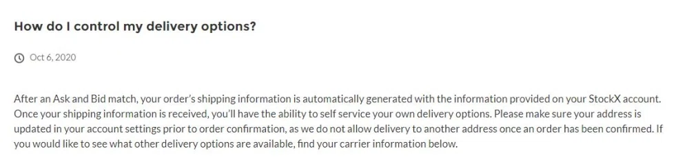 stockx return policy