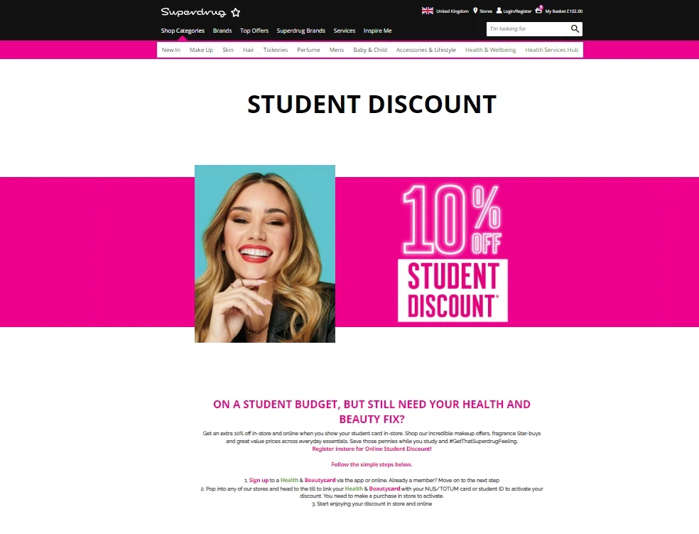Does Superdrug have a student discount? — Knoji
