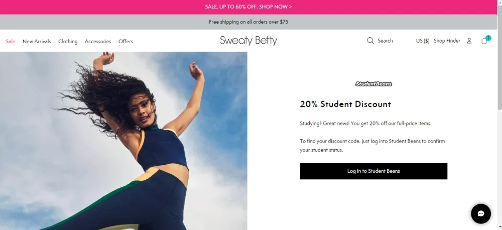 Sweaty Betty Student Discounts & Deals