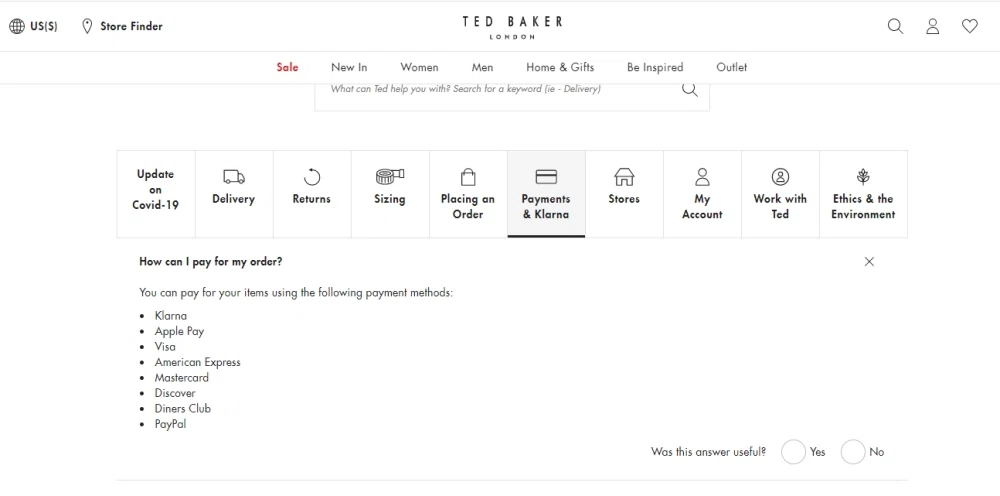 Ted baker klarna Clearance