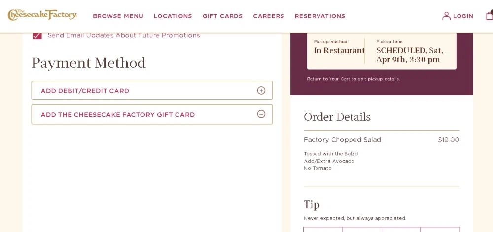 Does The Cheesecake Factory Take Apple Pay Knoji