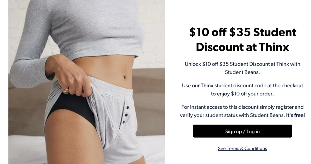 Thinx student discount? — Knoji