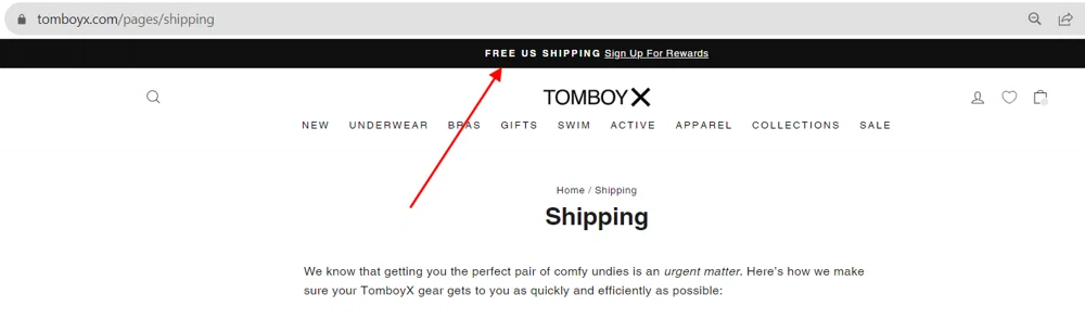 Does TomboyX offer site-wide free shipping? — Knoji