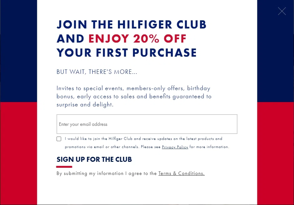 Eller afstand charter Do email subscribers at Tommy Hilfiger get coupons via email? — Knoji
