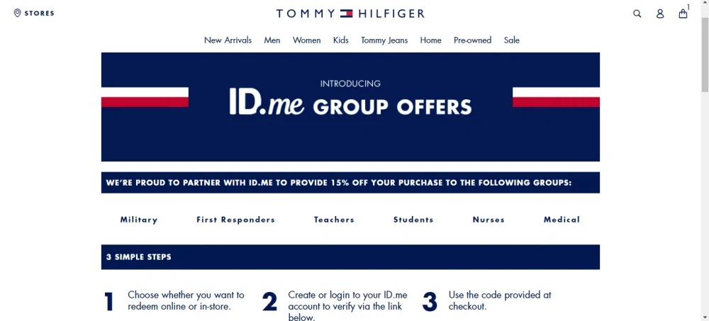 ID.me  Tommy Hilfiger USA