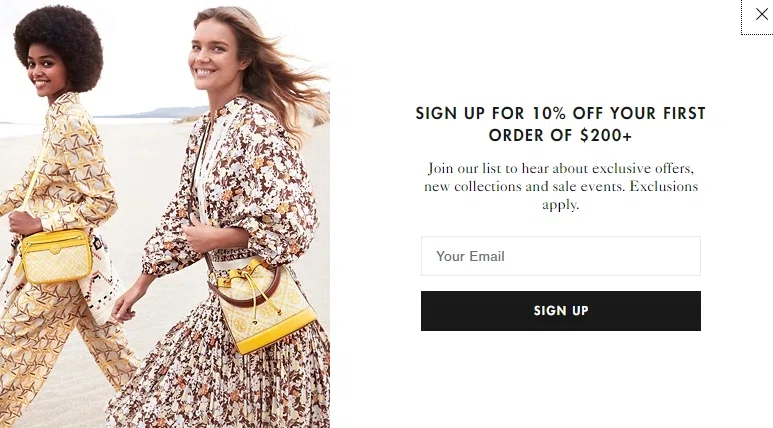Do email subscribers at Tory Burch get coupons via email? — Knoji