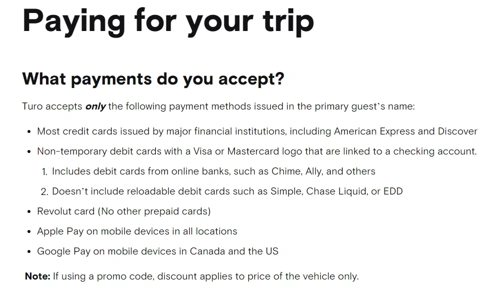 Does Turo take Klarna financing as a payment option? — Knoji