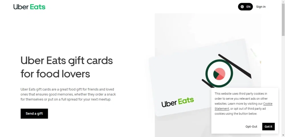 Does Ubereats Accept Gift Cards Or E Gift Cards Knoji