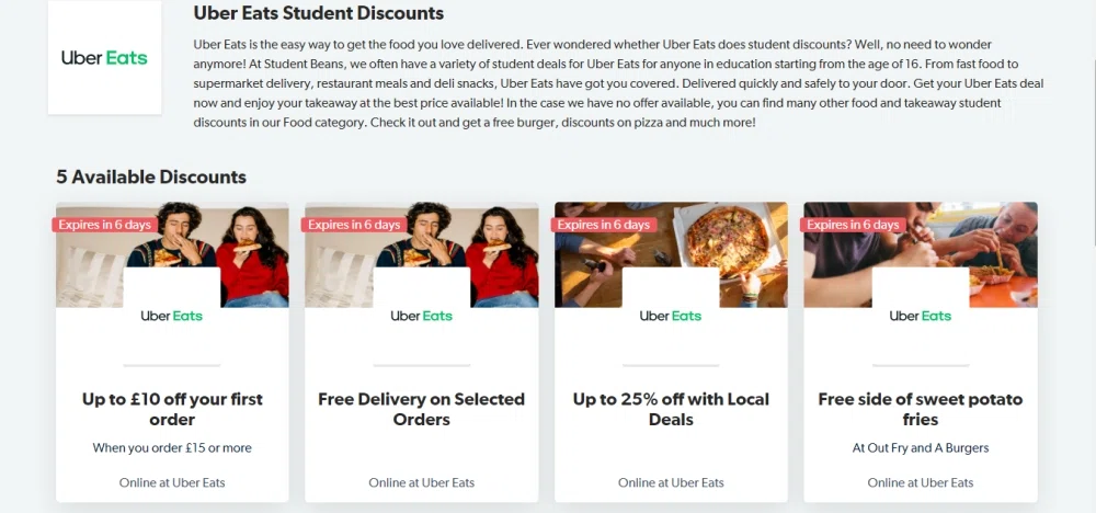 Uber Eats Student Discount in 2023, Get Discount on Your Order
