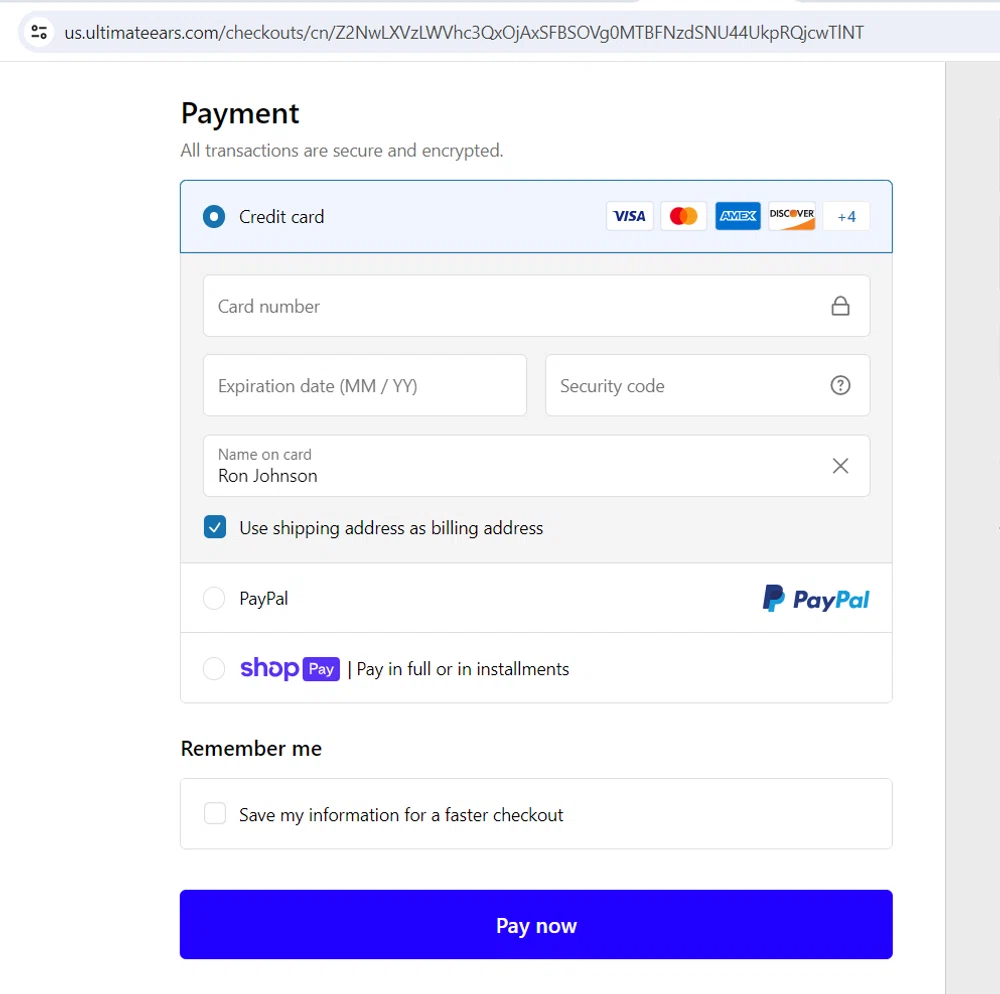Ultimate Ears debit card support? — Knoji