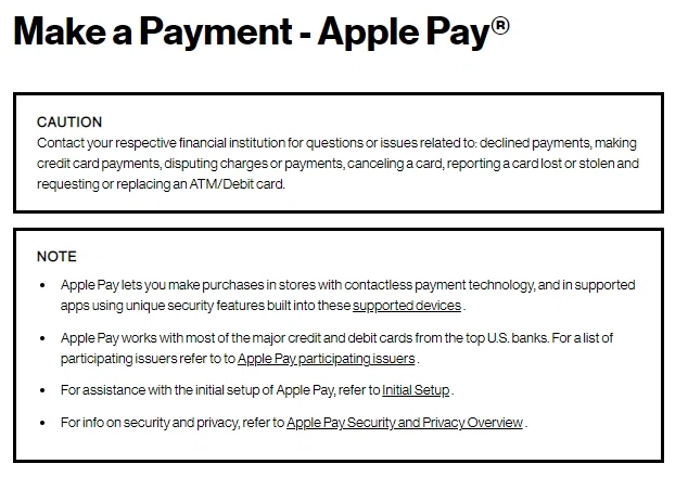 can i pay my verizon bill with apple pay