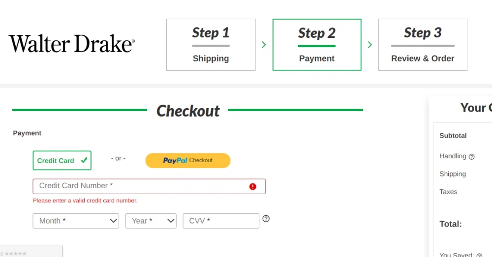 Does Walter Drake accept gift cards or egift cards? — Knoji