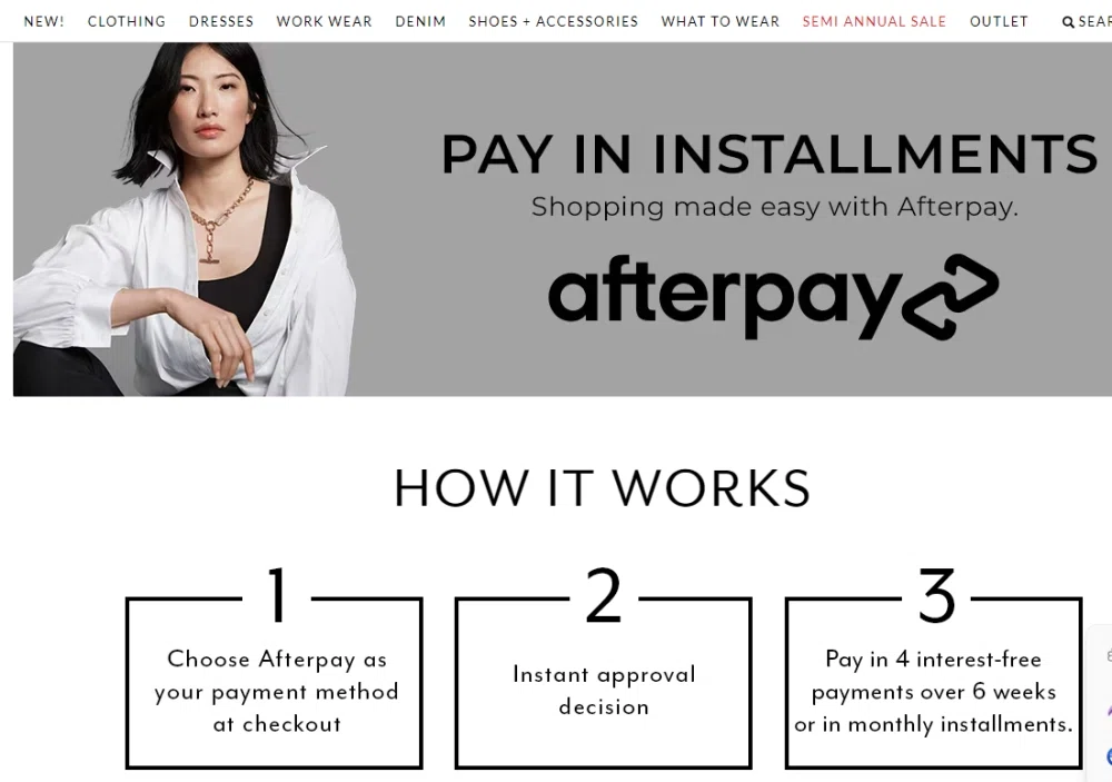 Does White House Black Market accept Afterpay at checkout? — Knoji