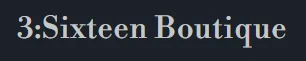 3:Sixteen Boutique coupons